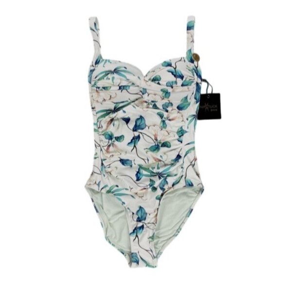 Niptukc Swim Womens Floral One-Piece Swimsuit Multi-Fit Cup Size 6 - Picture 1 of 8